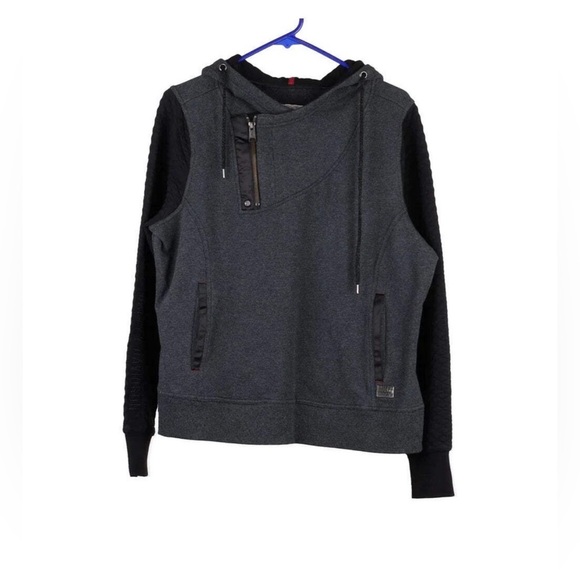 Harley Davidson Gray and Black Hoodie with Zipper— women’s Medium PTP 19.2 inch - Picture 3 of 10